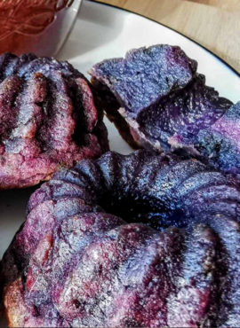 vegán Lila édesburgonyás muffin mini kuglóf vegánblog