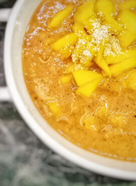vegán mangó leves recept bódi sylvi vegánblog
