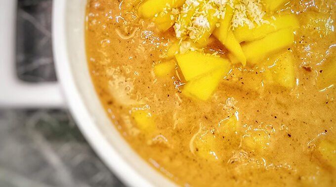 vegán mangó leves recept bódi sylvi vegánblog