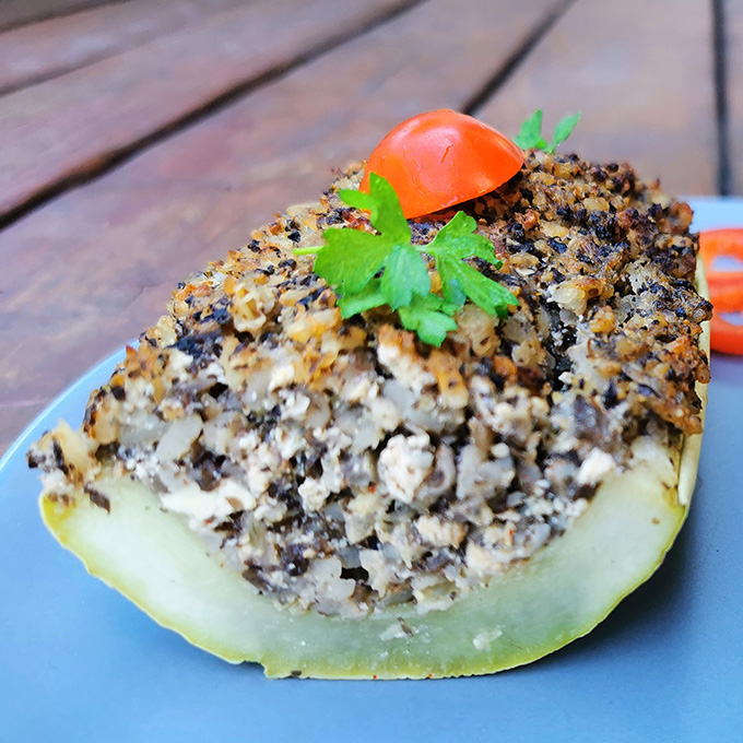 töltött tök recept vegánblog