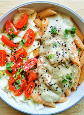 vegán cukkinis fehérbabos szósz recept vegánblog