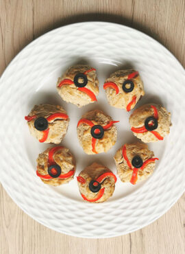 töltött gombafejek halloween vegánblog