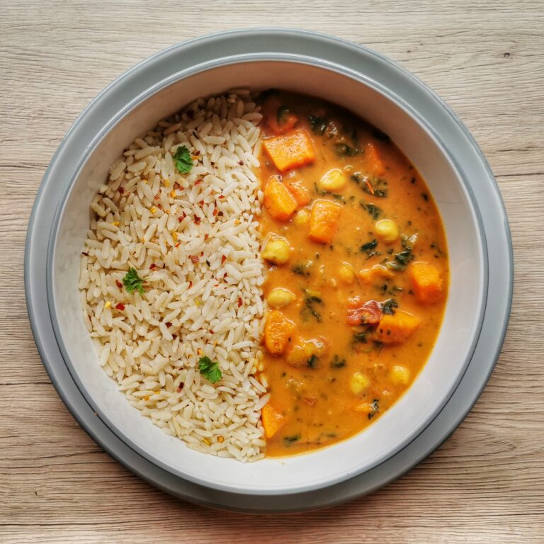 Édesburgonyás csicseriborsós curry vegánblog recept
