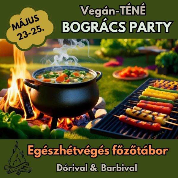 Vegán Bogrács Party Barbi Kuckójában Kőtelken