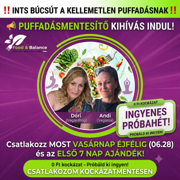 Vegán életmódváltó kihívás és online közösség